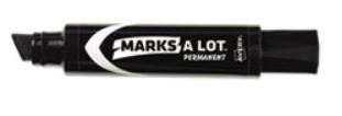 MARKS-ALOT LG BULLET BLACK PERM (12/BX) (EA) - Office Supplies